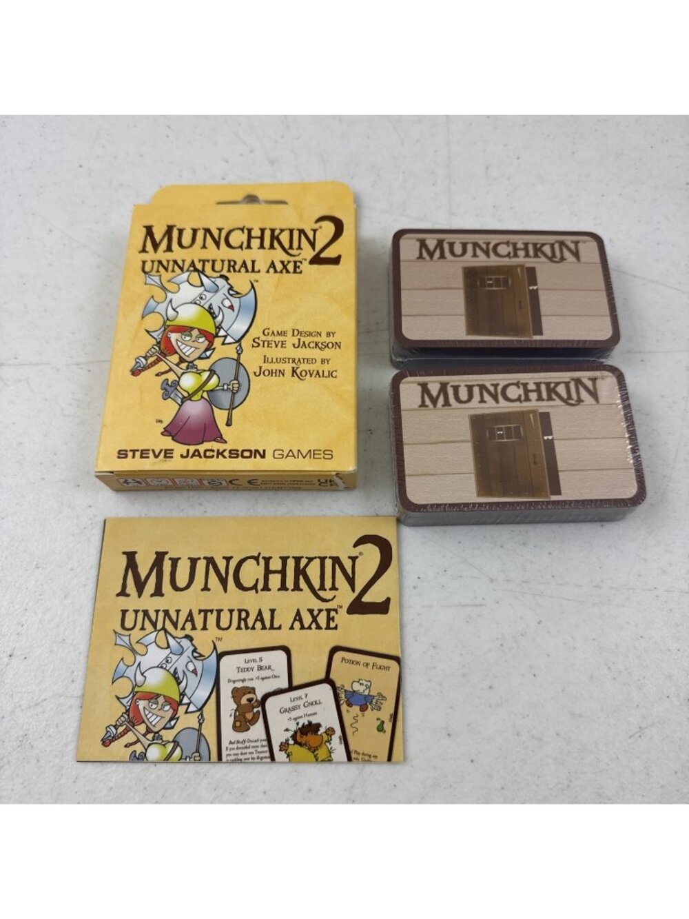 Steve Jackson Games Munchkin 2 Unnatural Axe Fantasy Expansion Pack Sealed Cards